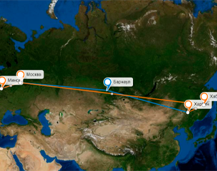 Новый маршрут на доставку из Китая в Минск и Москву
